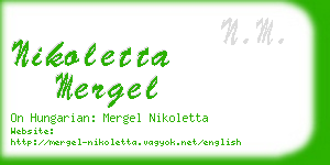 nikoletta mergel business card
